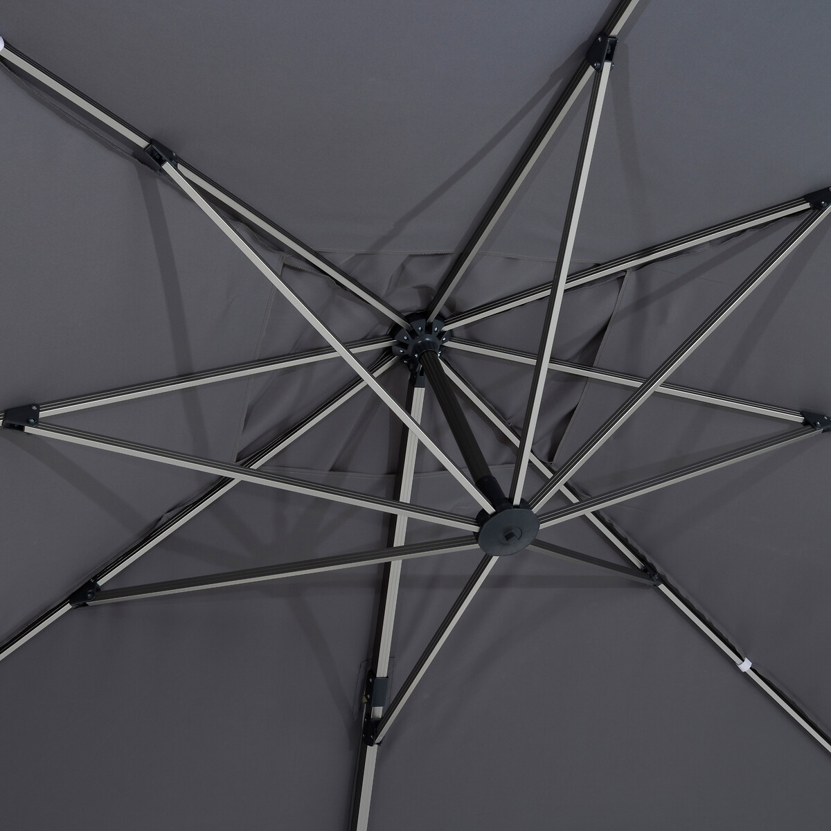 Parasol EQUADOR gris ardosia adonizado 3x4m