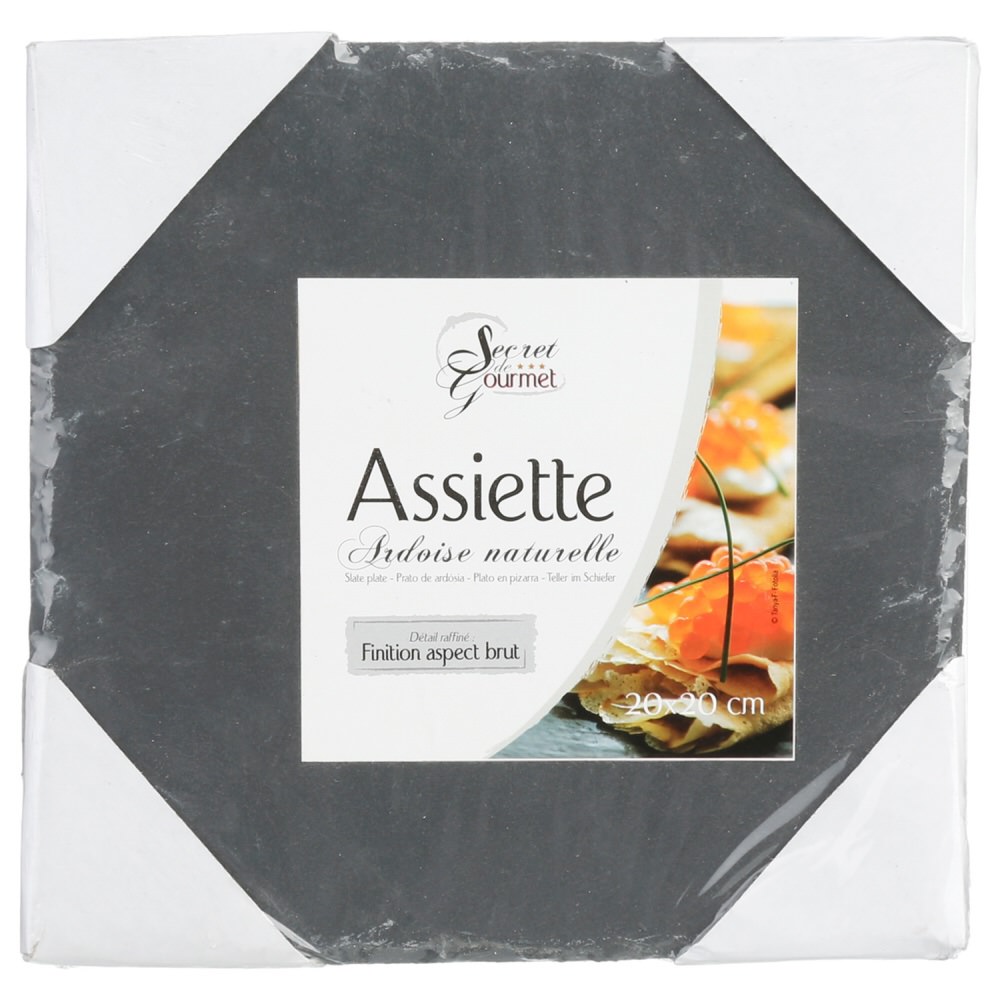 Tabuleiro Quadrado em Ard&oacute;sia 20x20cm