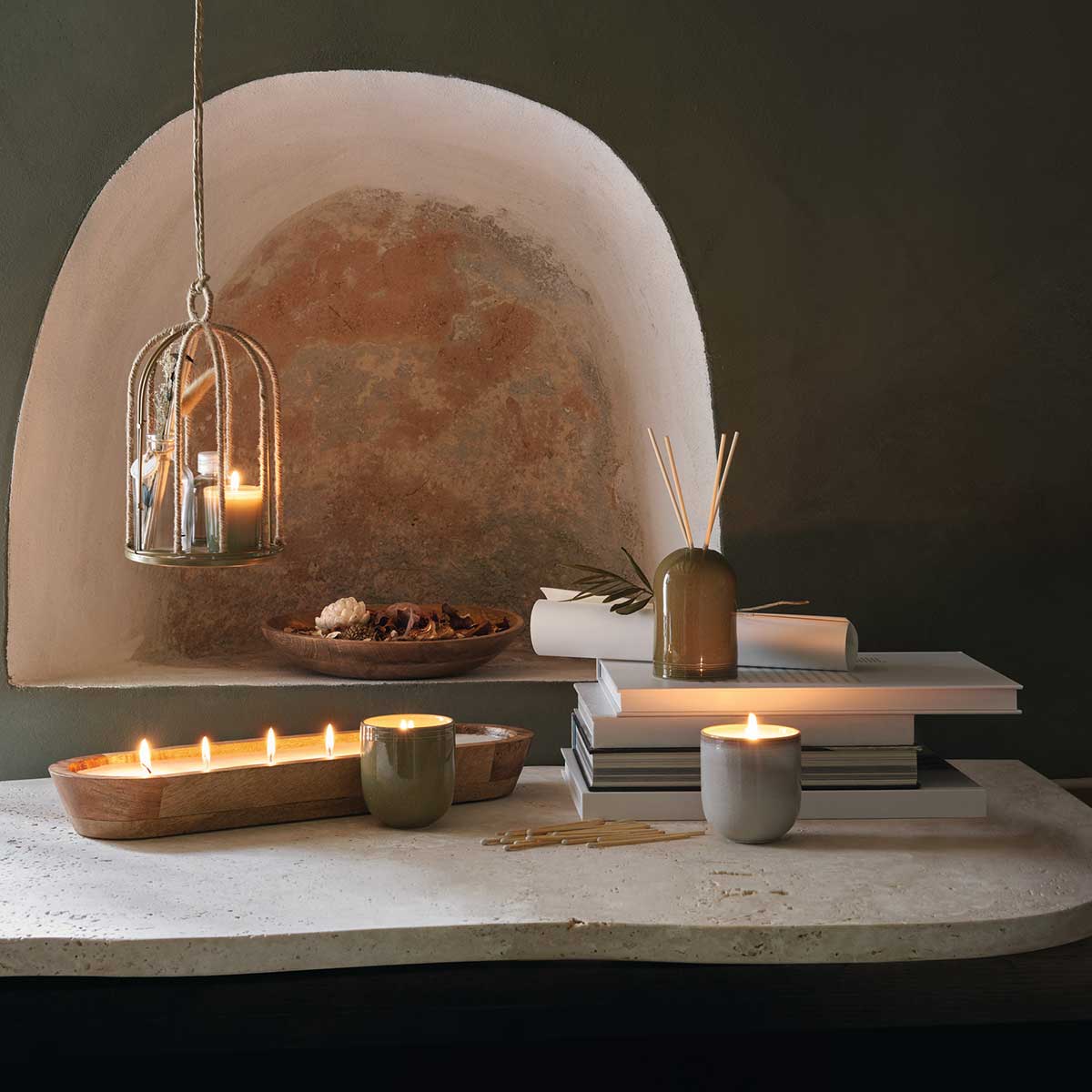 Vela Perfumada Lino Con Portavelas