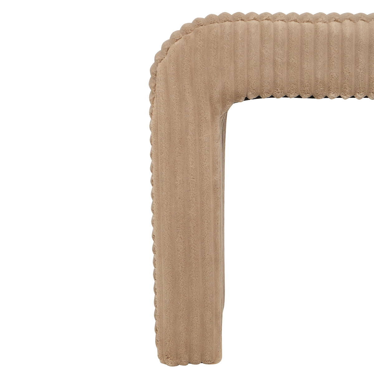 Puf SEVI beige de terciopelo