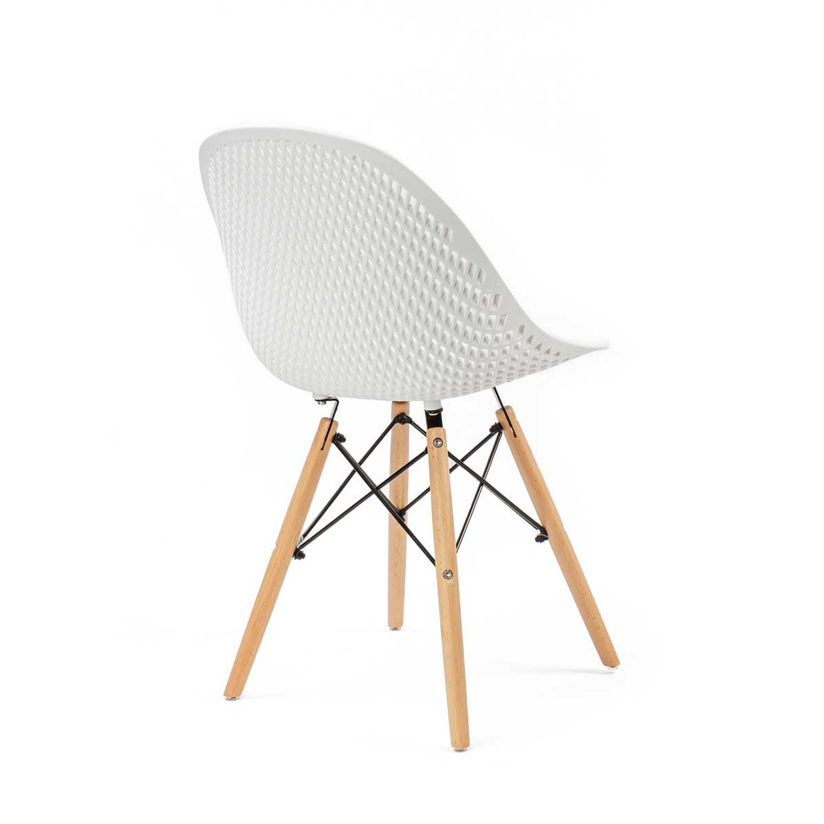 Silla Mezy Blanca Con Patas De Madera