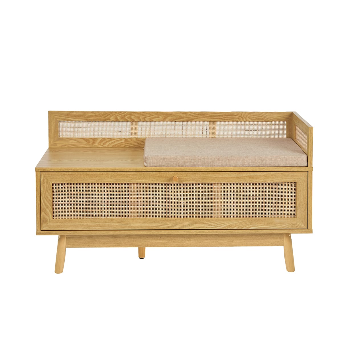 Banco Con Almacenaje De Rattan 