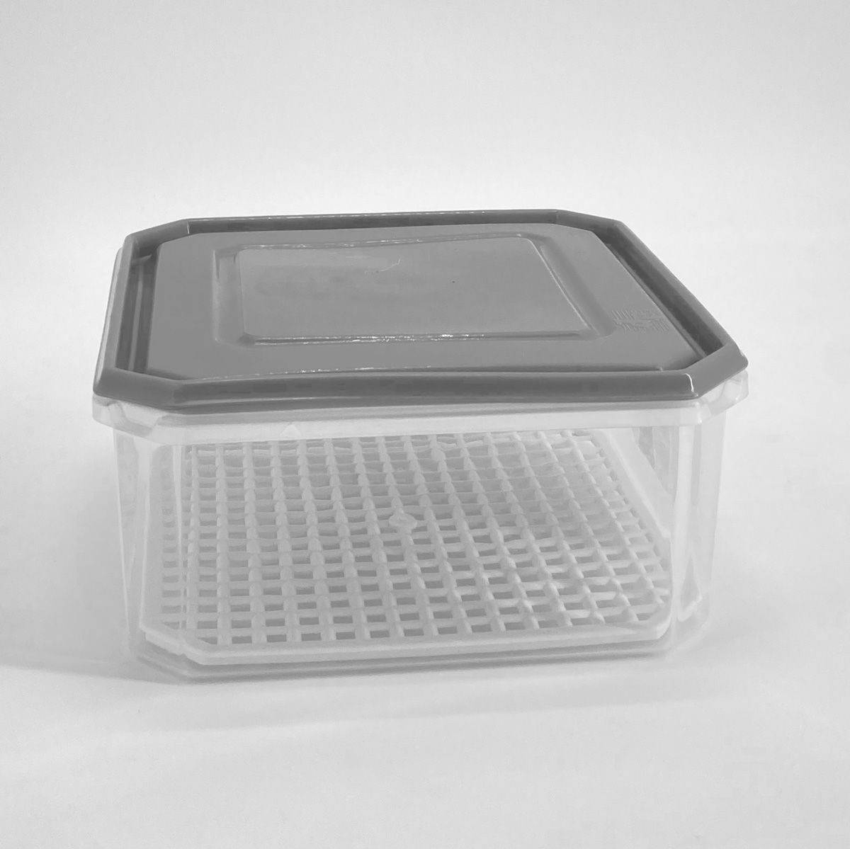 Recipiente Cuadrado C/Red Gris