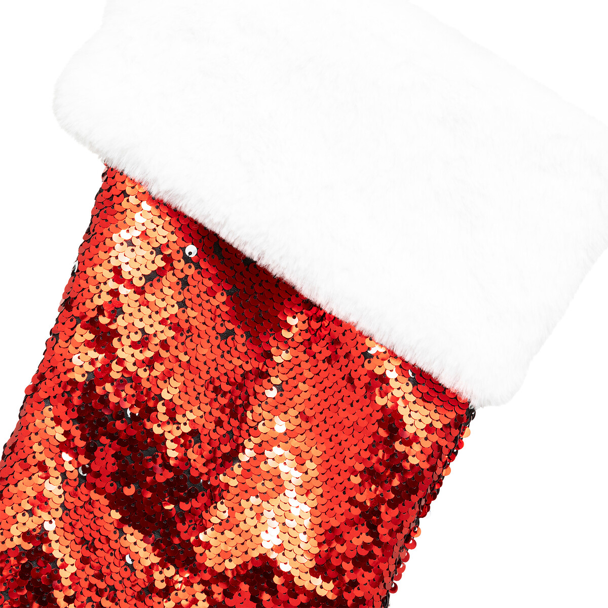 Adorno navideño bota de Navidad con lentejuelas 