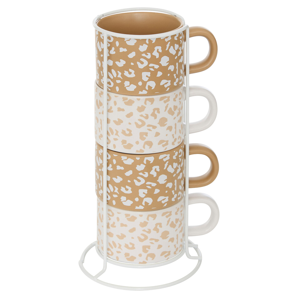 Set de 4 tazas LEOPARDI con soporte 20cl