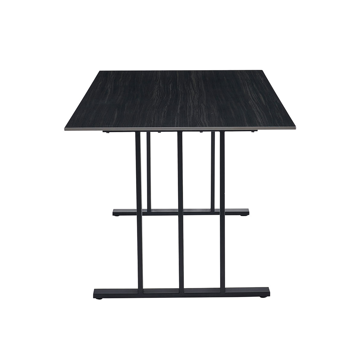 Mesa de comedor PISA negra con tablero de cerámica