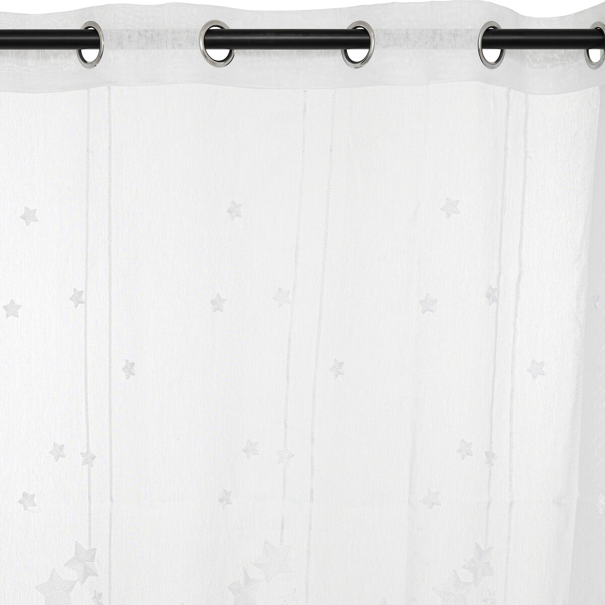 Cortina Estrellas Bordado Blanco 140x240cm