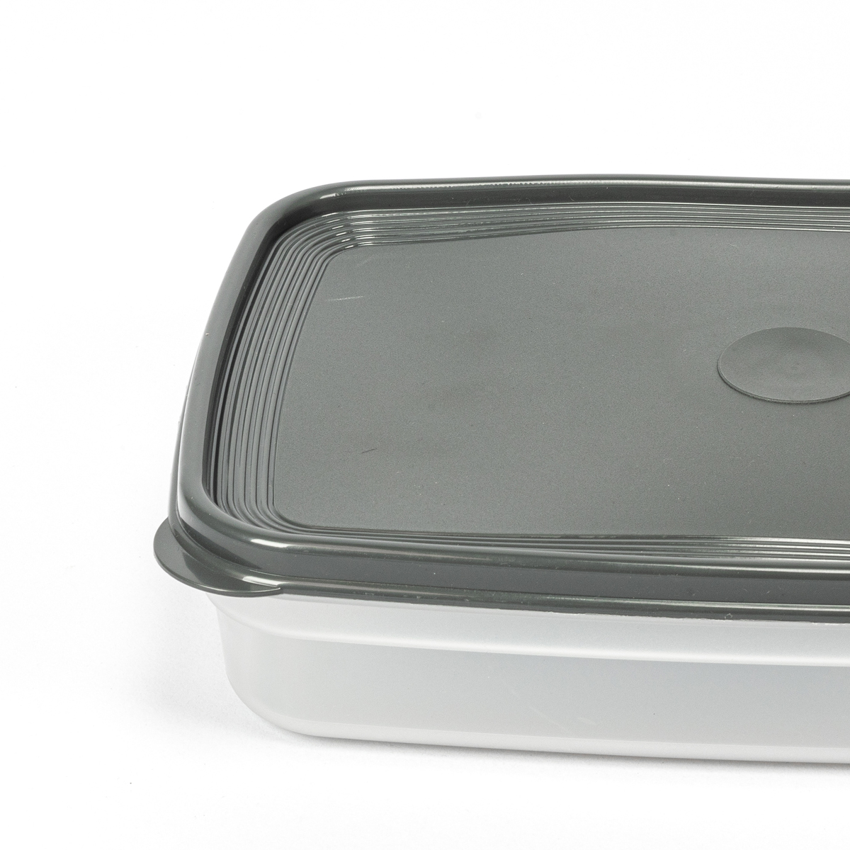 Herm&eacute;tico Rectangular C/Tapa Gris 2.2L