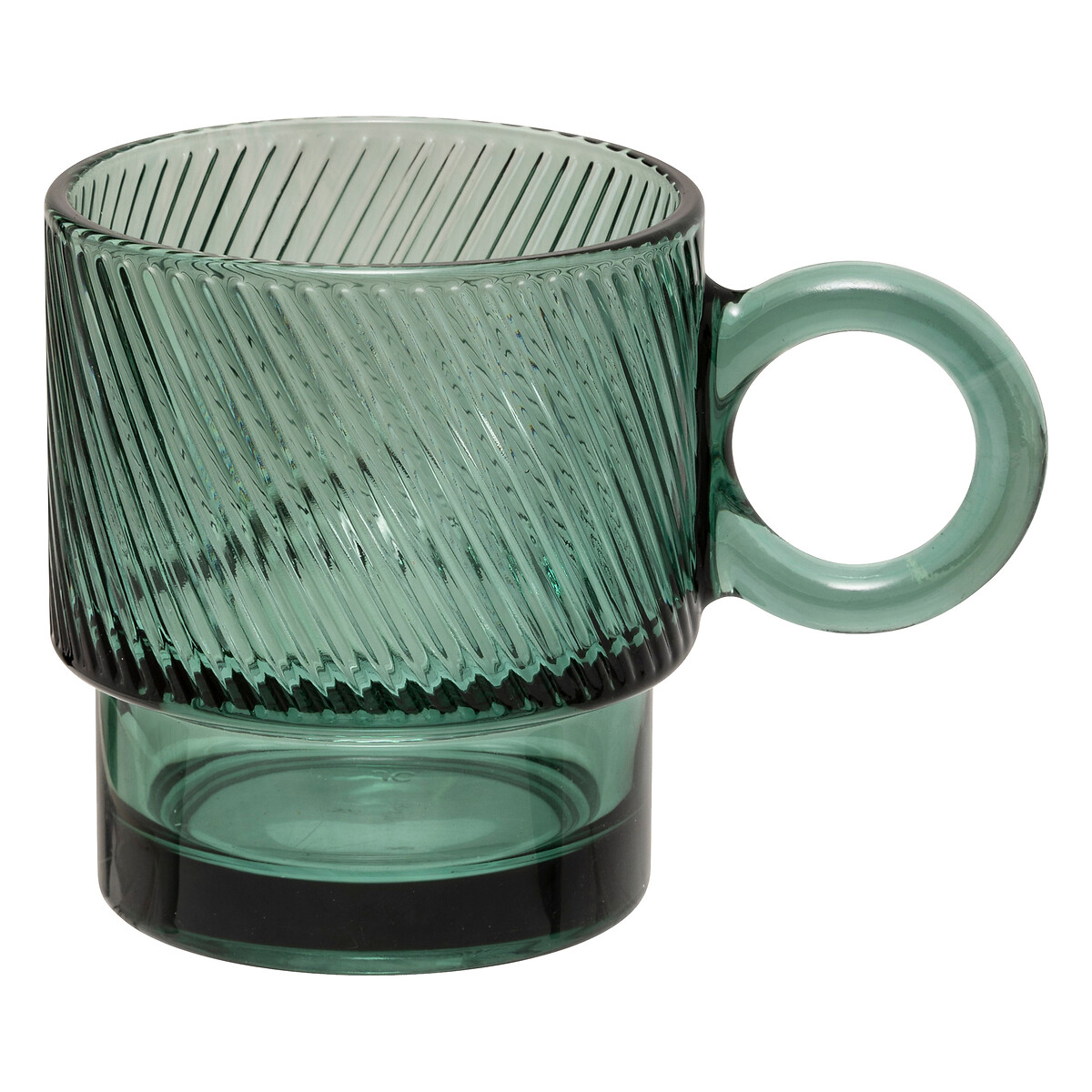 Taza LORENE verde de vidrio 30cl