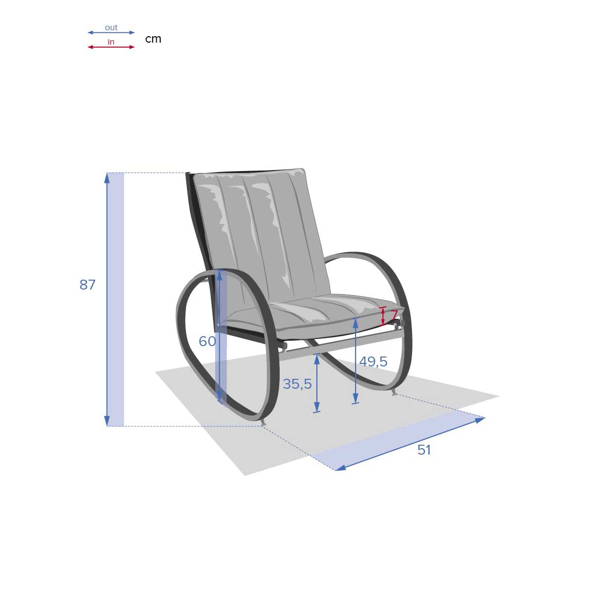 Cadeir&atilde;o Baloi&ccedil;o Nevada Cinza Graphite