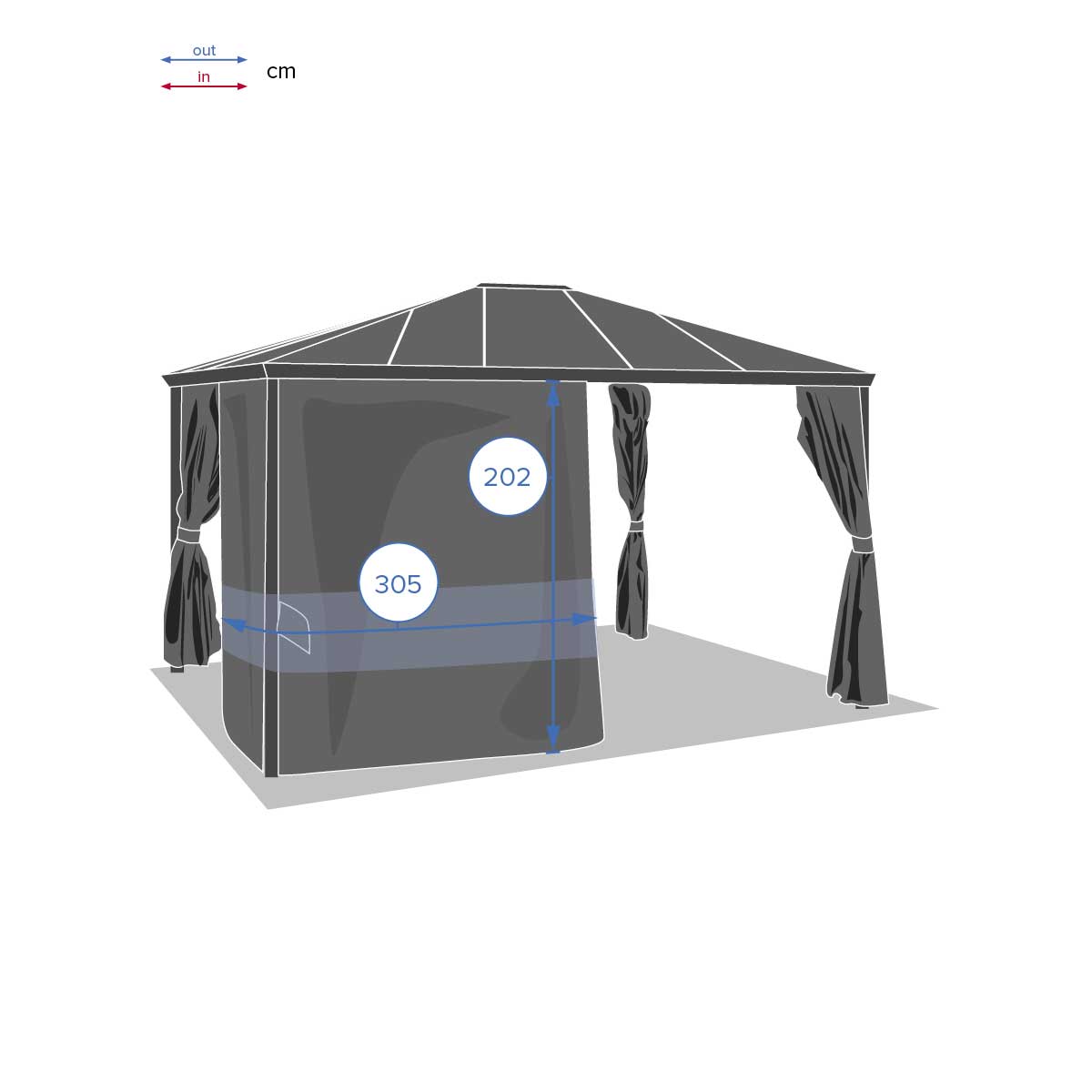 Cortina Para Pérgola Belice 3x3.6M