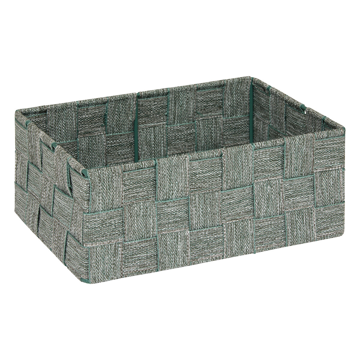 Juego de 3 cestas verde de poli&eacute;ster