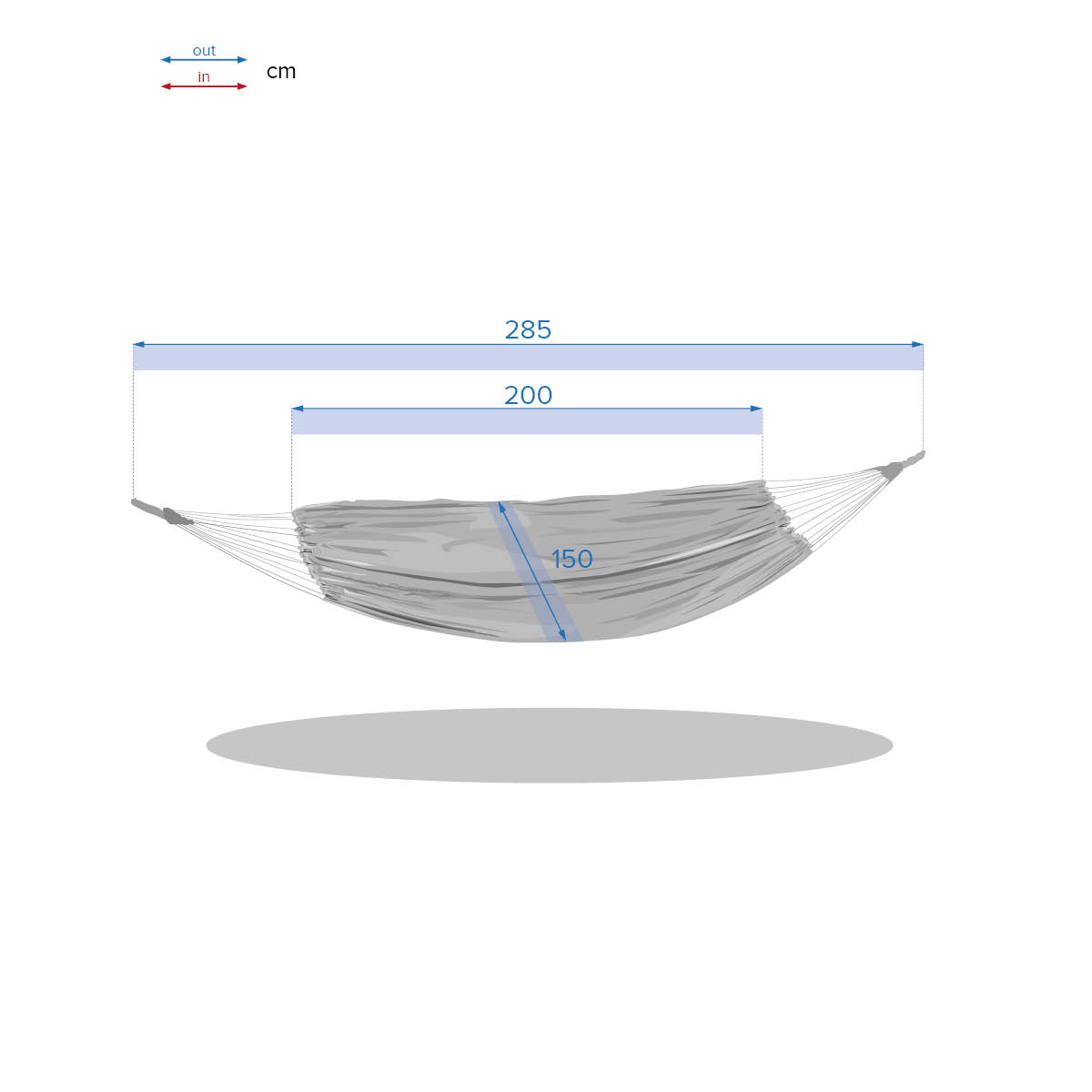 Hamaca YAQUI perla sin estructura 150x307cm