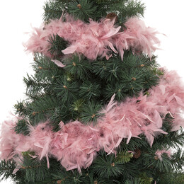 Guirnalda Decorativa Con Penachos Rosa Claro