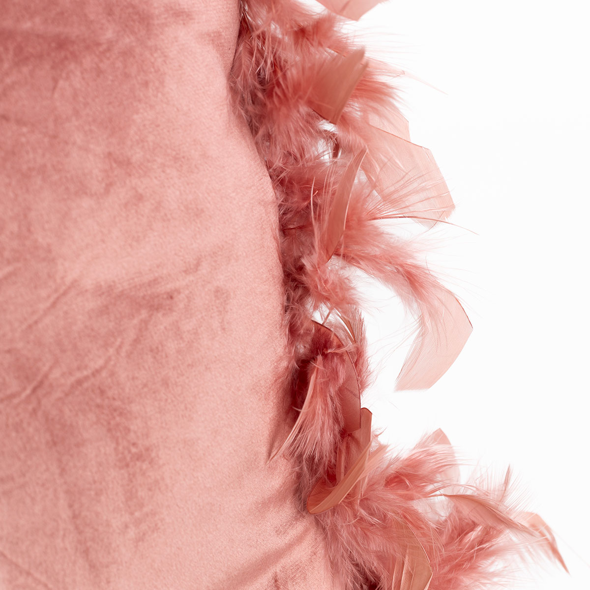 Cojín rosa de terciopelo 40x40cm