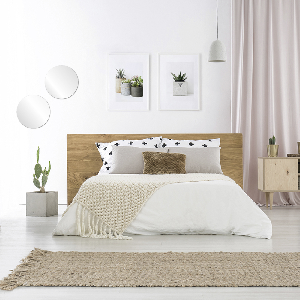 Juego De 2 Espejos Adhesivos 40x40Cm