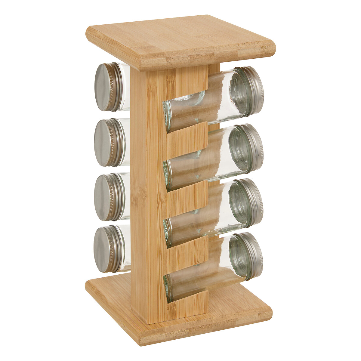 Set de 8 tarros de especias con soporte