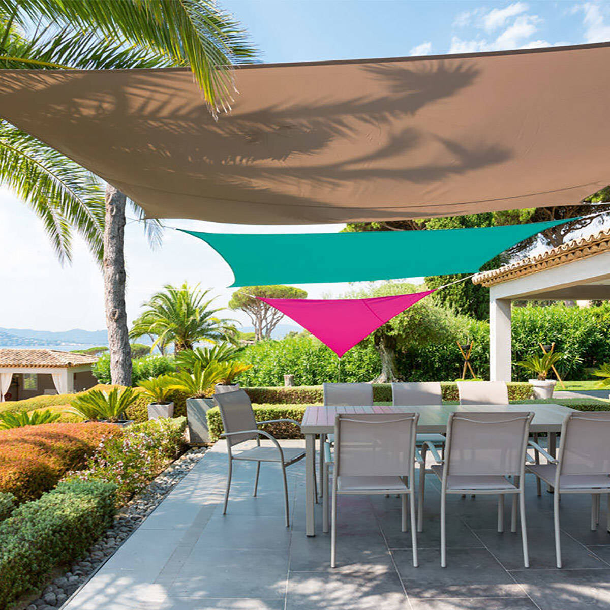 Toldo solar CURACAO gris pardo 3x4m