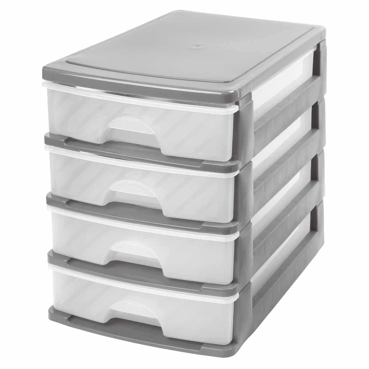 Organizador C/4 Cajones A4 Bajo Plast.