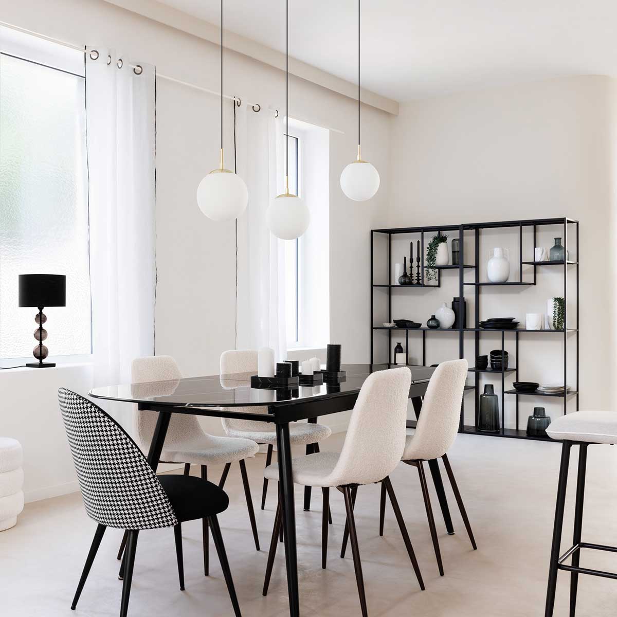 Lámpara De Mesa Soul Metal/Vidrio 52Cm