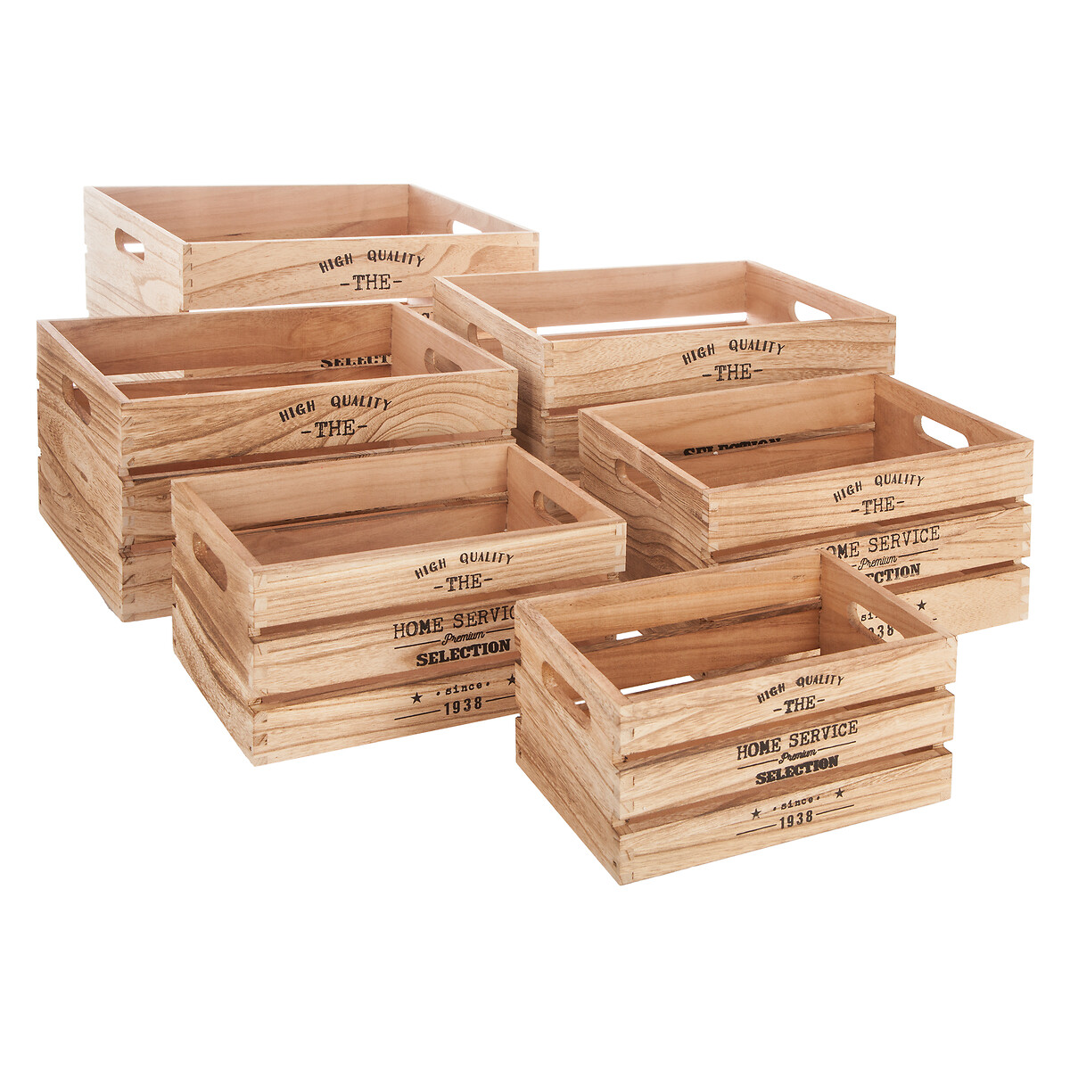 Caja De Madera Factory 34x24x18Cm