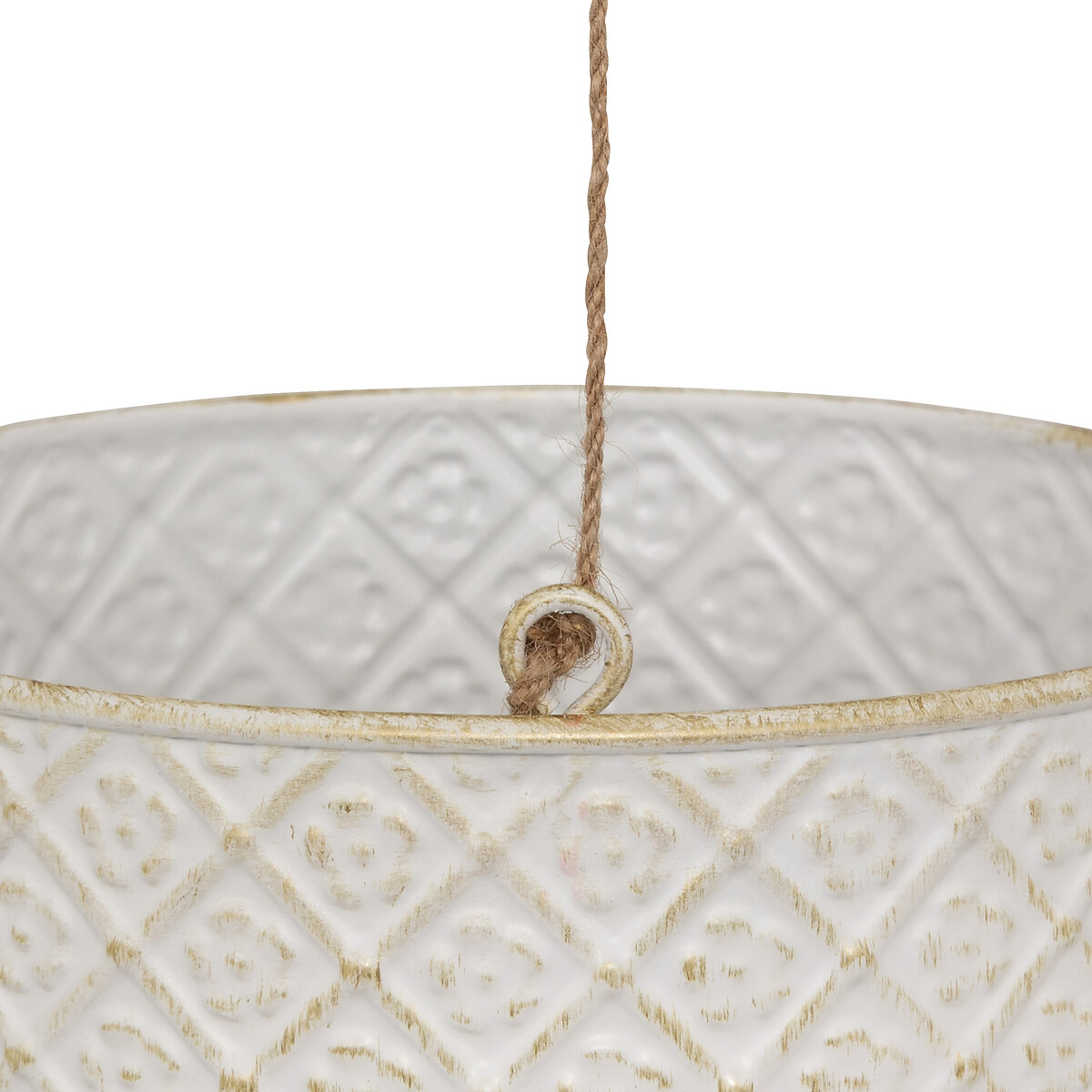 Jarr&oacute;n colgante TINO de metal blanco 36cm