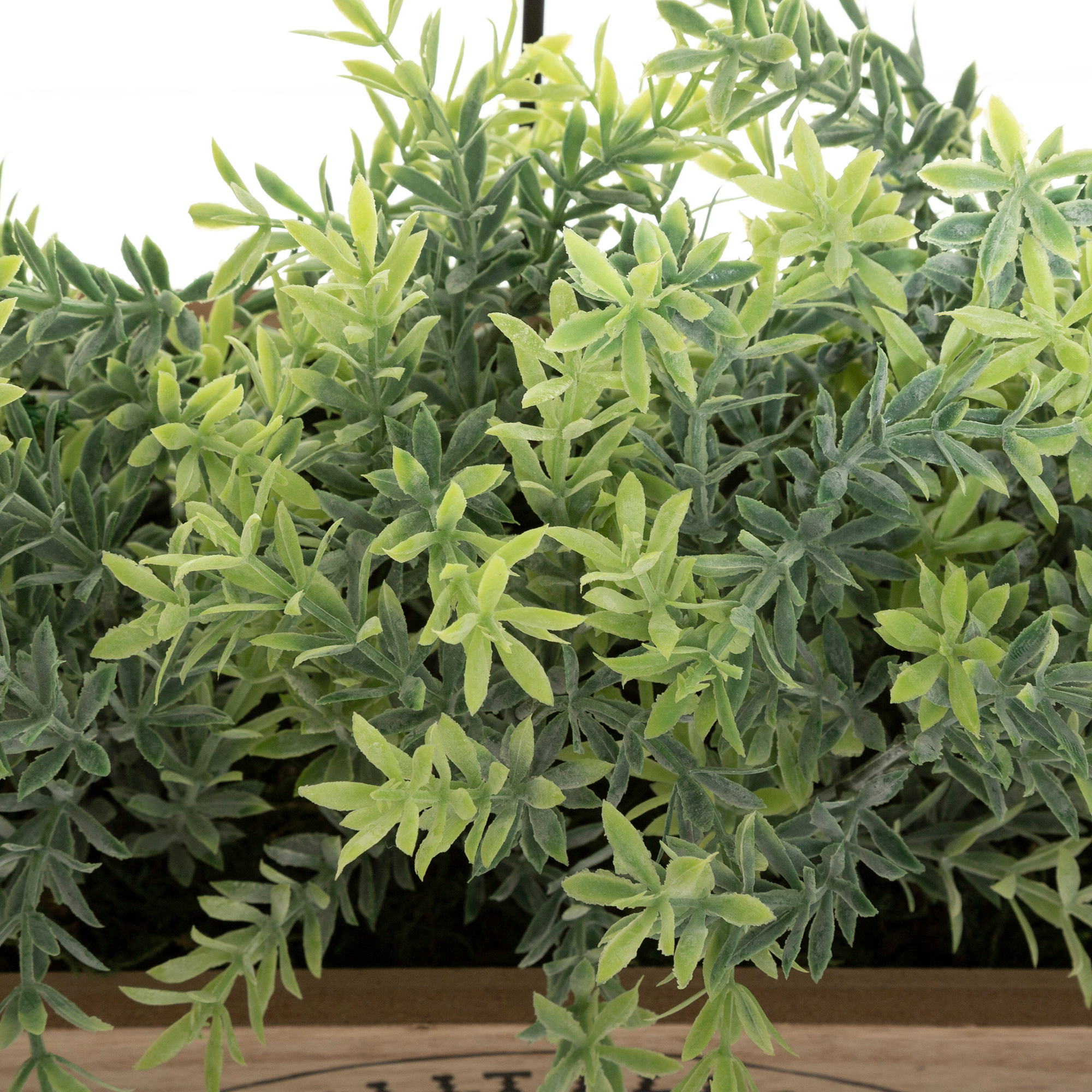 Florero De Madera C/Plantas Artif.25.5Cm