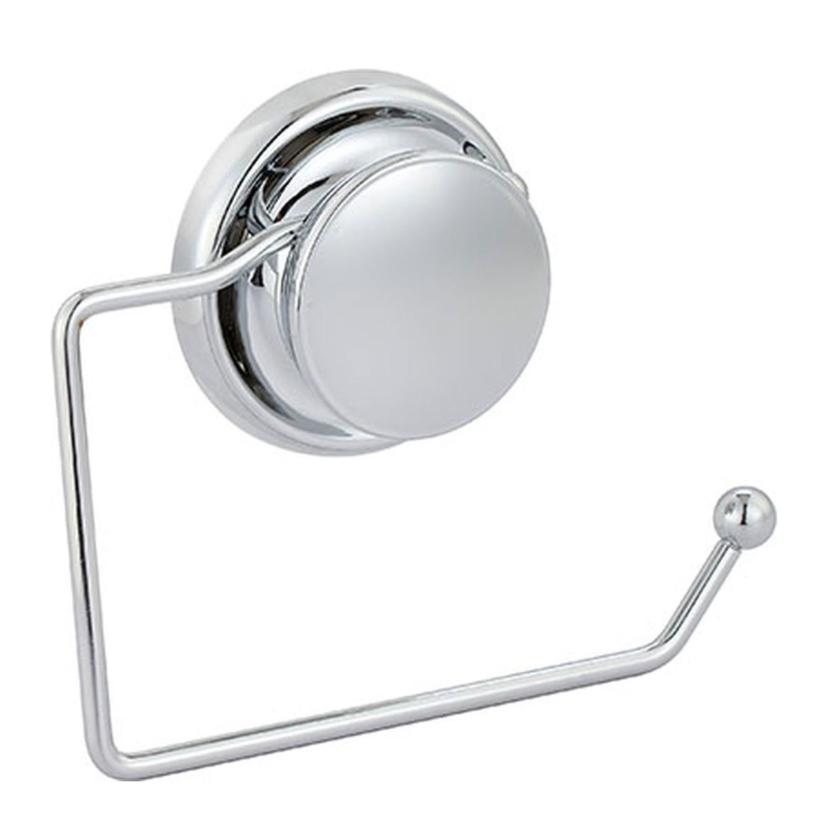 Porta Rolos Em Metal Com Ventosa Cromado