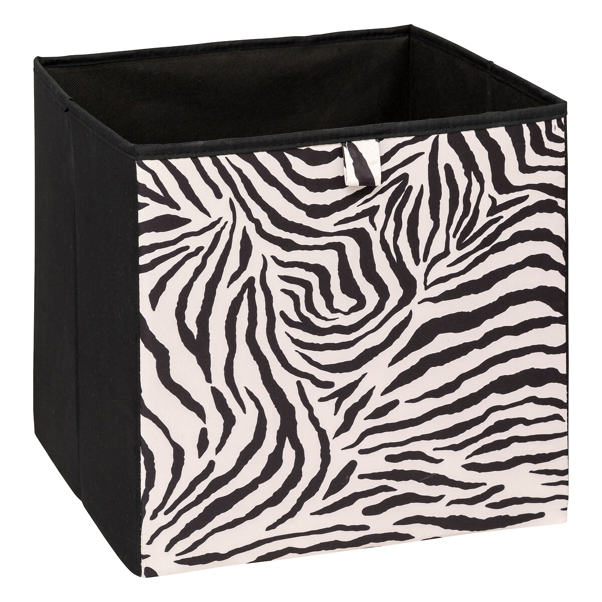 Caja de almacenaje estampado cebra 31x31cm