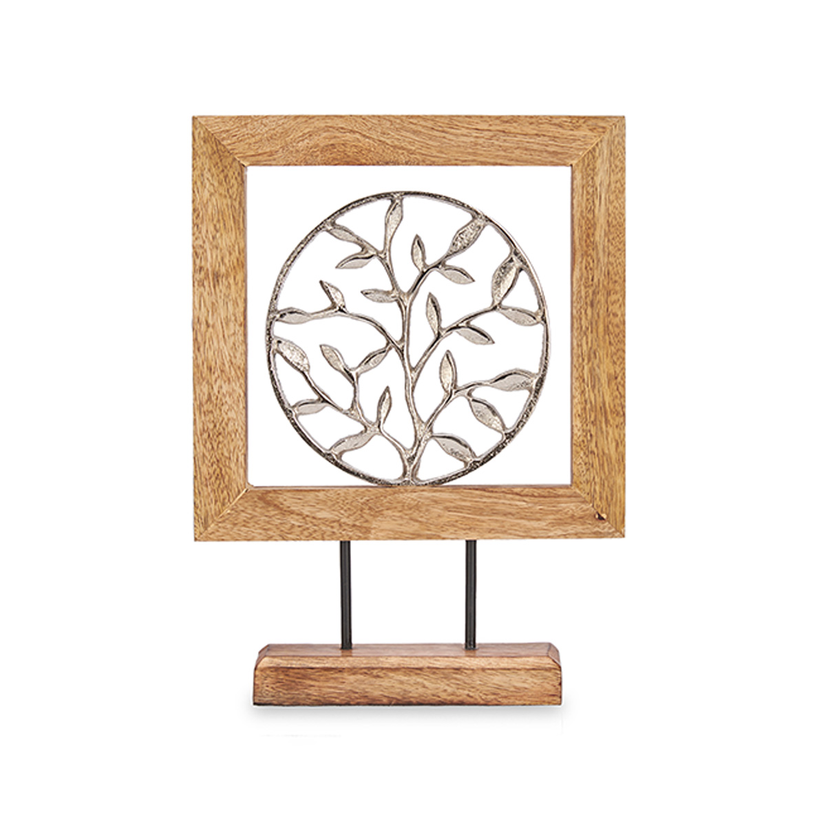 Flor decorativa con soporte de madera 29cm
