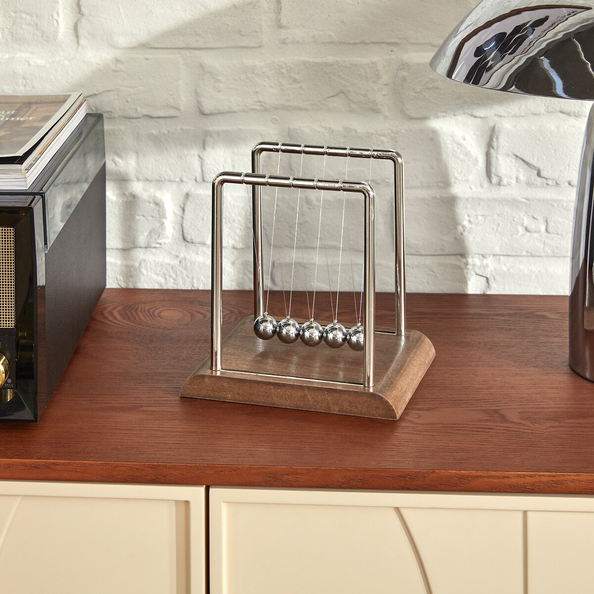 Juego p&eacute;ndulo decorativo SKY plateado 18cm