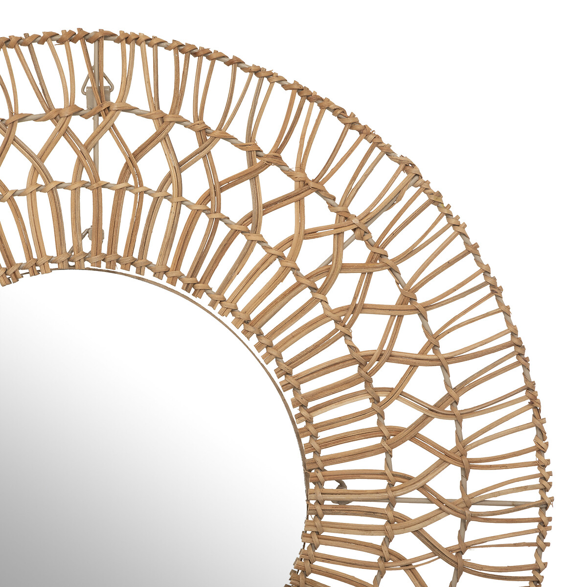 Espejo De Pared Redondo De Ratán 58Cm