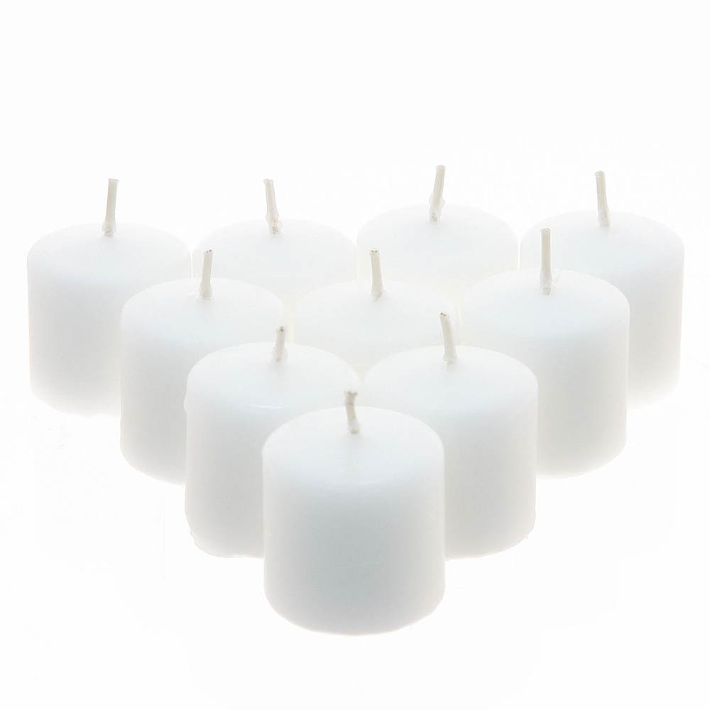 Set 10 Velas Blancas 3.8x3.8Cm
