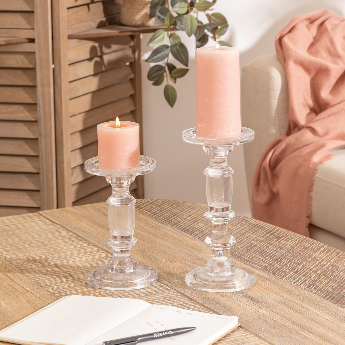 Candelabro De Vidrio 11.4x19Cm