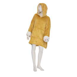Manta Sudadera Con Capucha Ocre