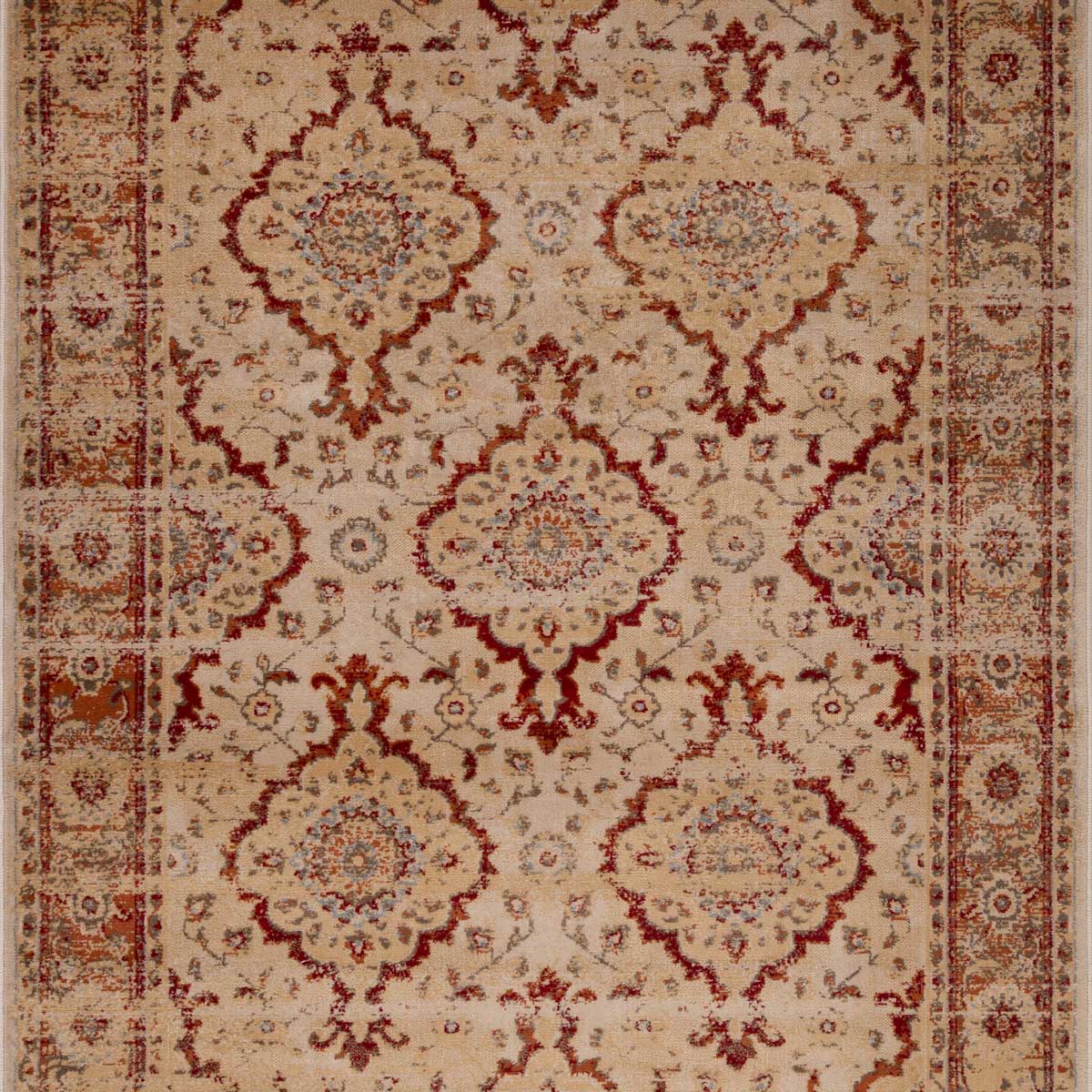 Tapete Lene Bege E Vermelho 200x285cm