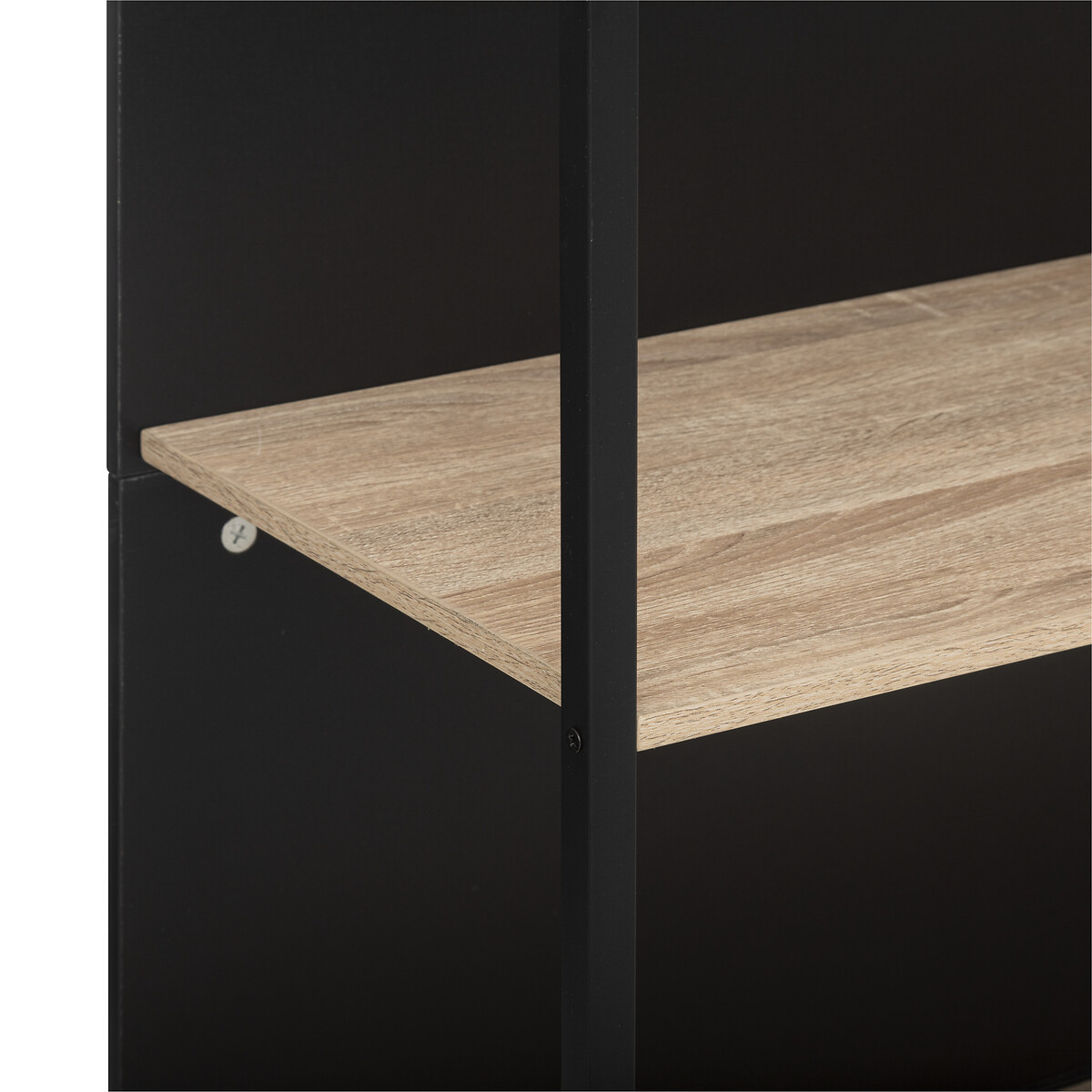 Mueble auxiliar marr&oacute;n y negro ALIAJ