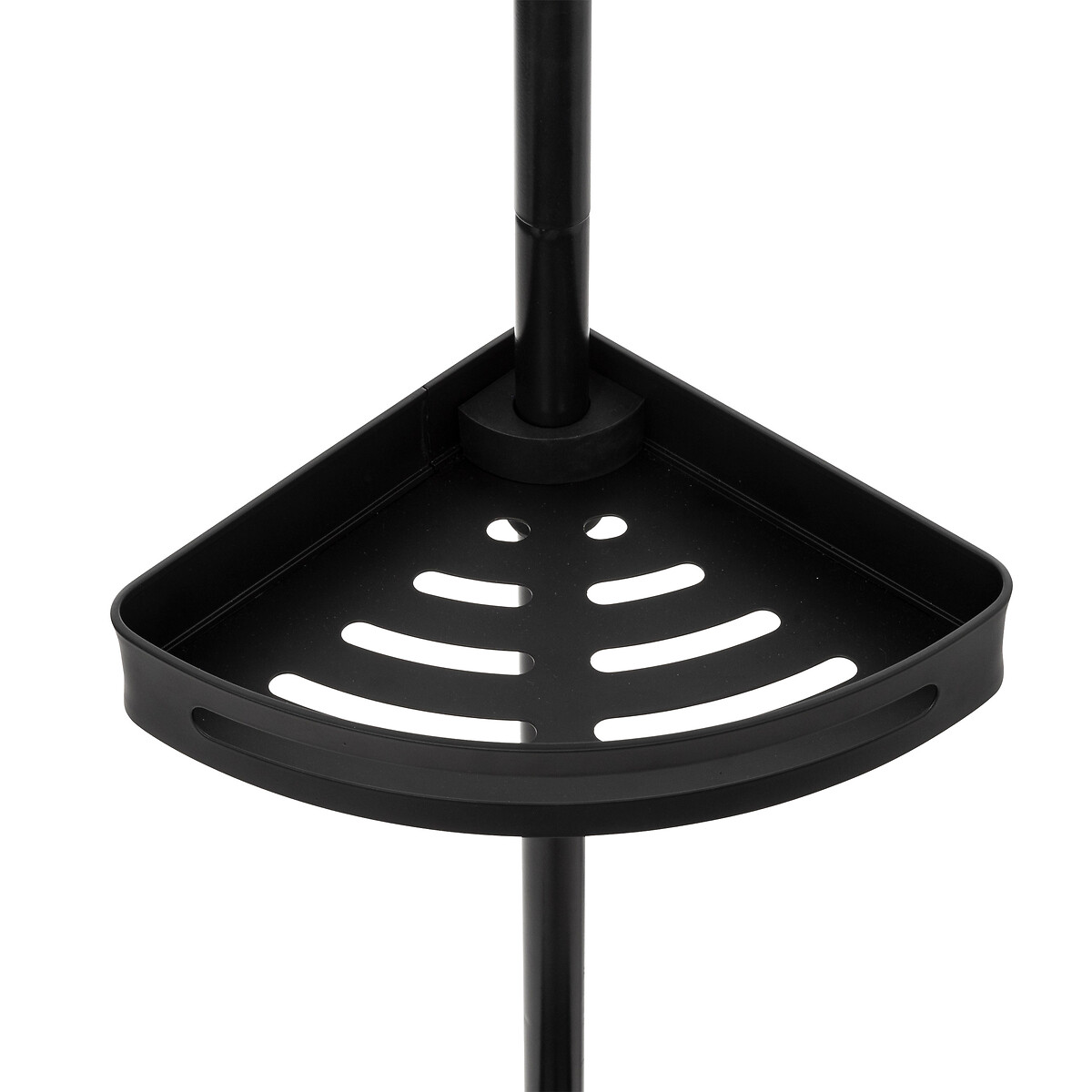 Soporte de ducha negro aluminio y acero