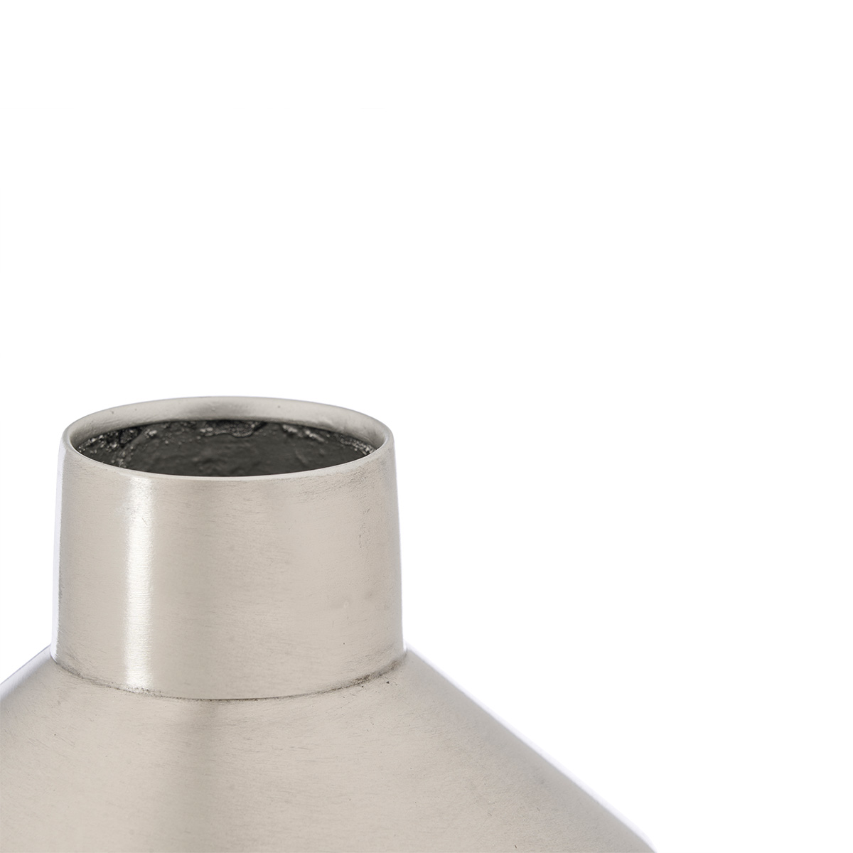 Jarr&oacute;n plateado de metal 40 cm
