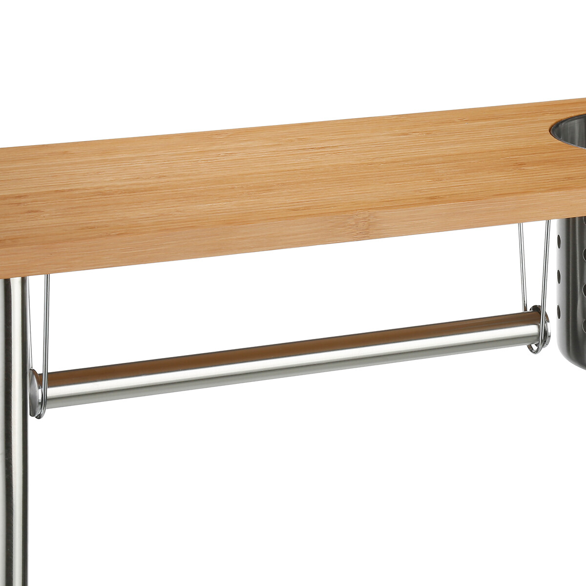 Estante Cocina C/Portarrollo Metal/Bambú