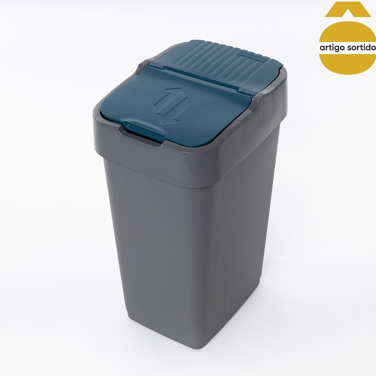 Cubo reciclaje con tapa basculante 35L