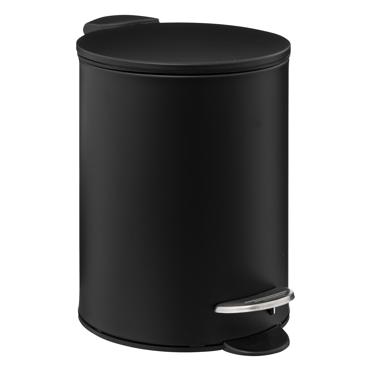 Balde WC Preto Em Metal Soft Close 3L