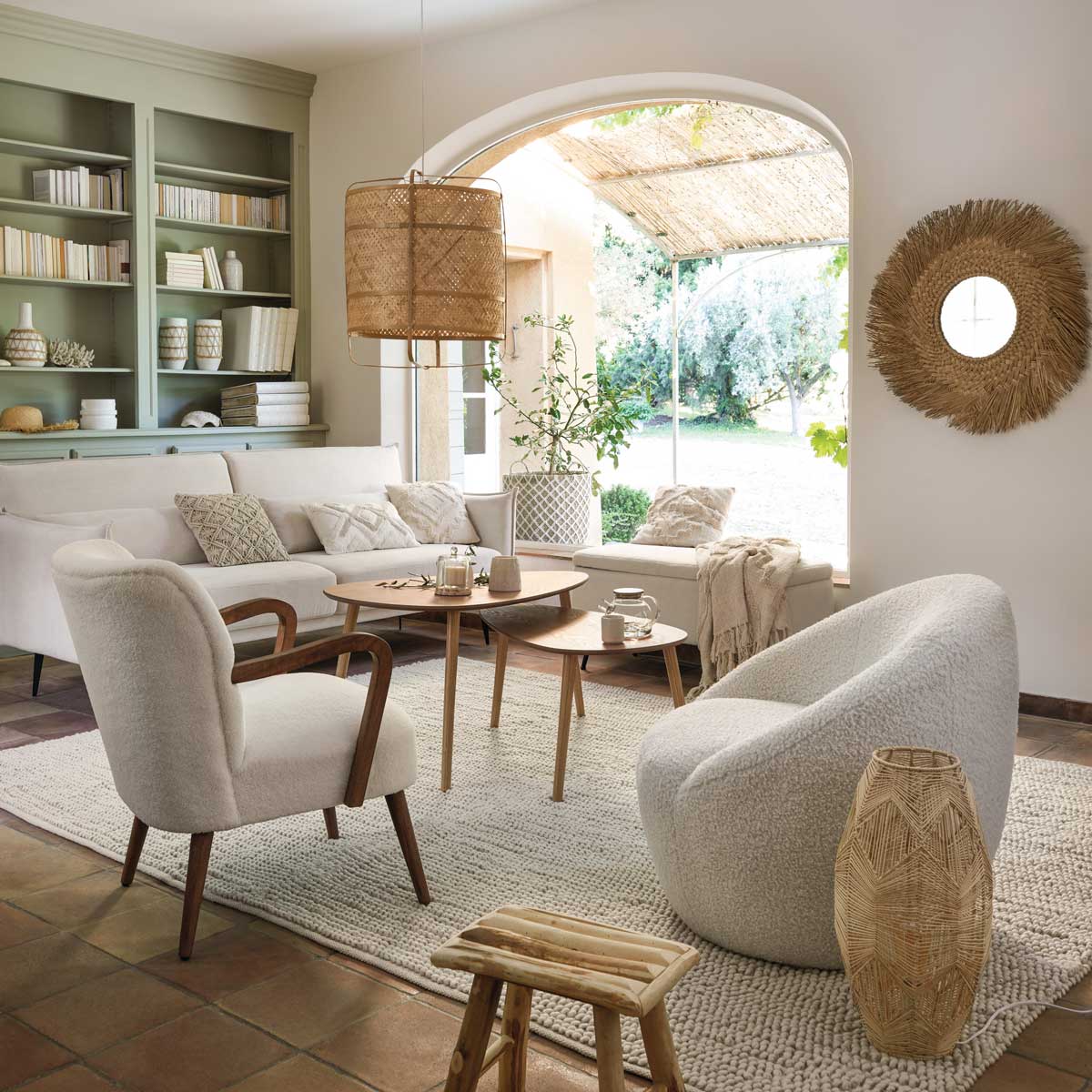 Taburete marrón de madera WOODY 