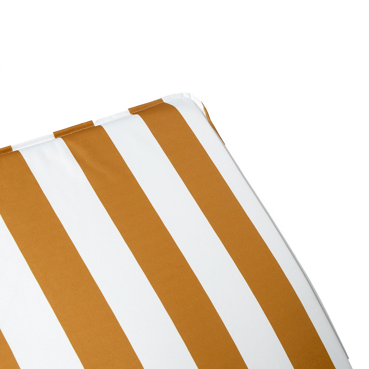 Coj&iacute;n para tumbona a rayas blancas y amarillas