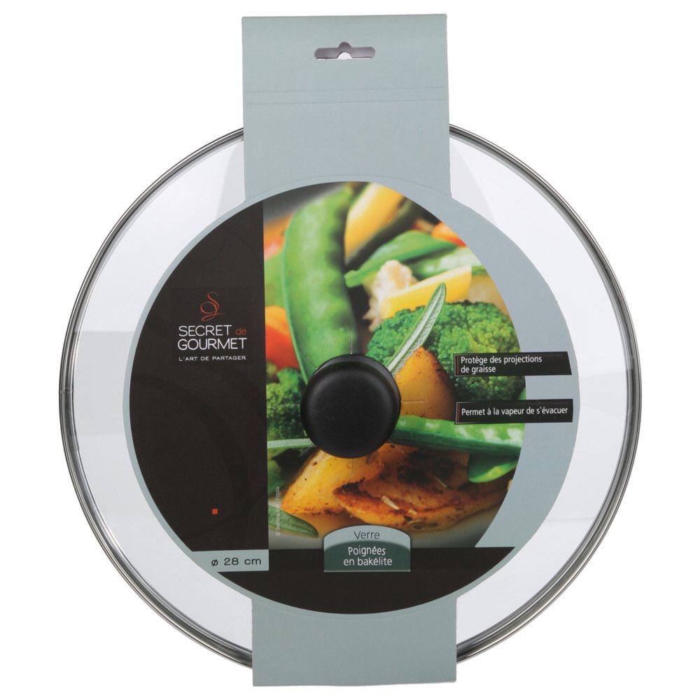 Tapa De Vidrio P/Cacerola 28Cm