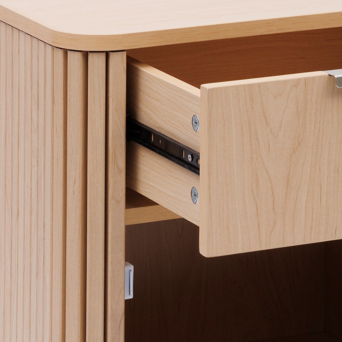 Armario con 1 puerta y caj&oacute;n LIORA marr&oacute;n