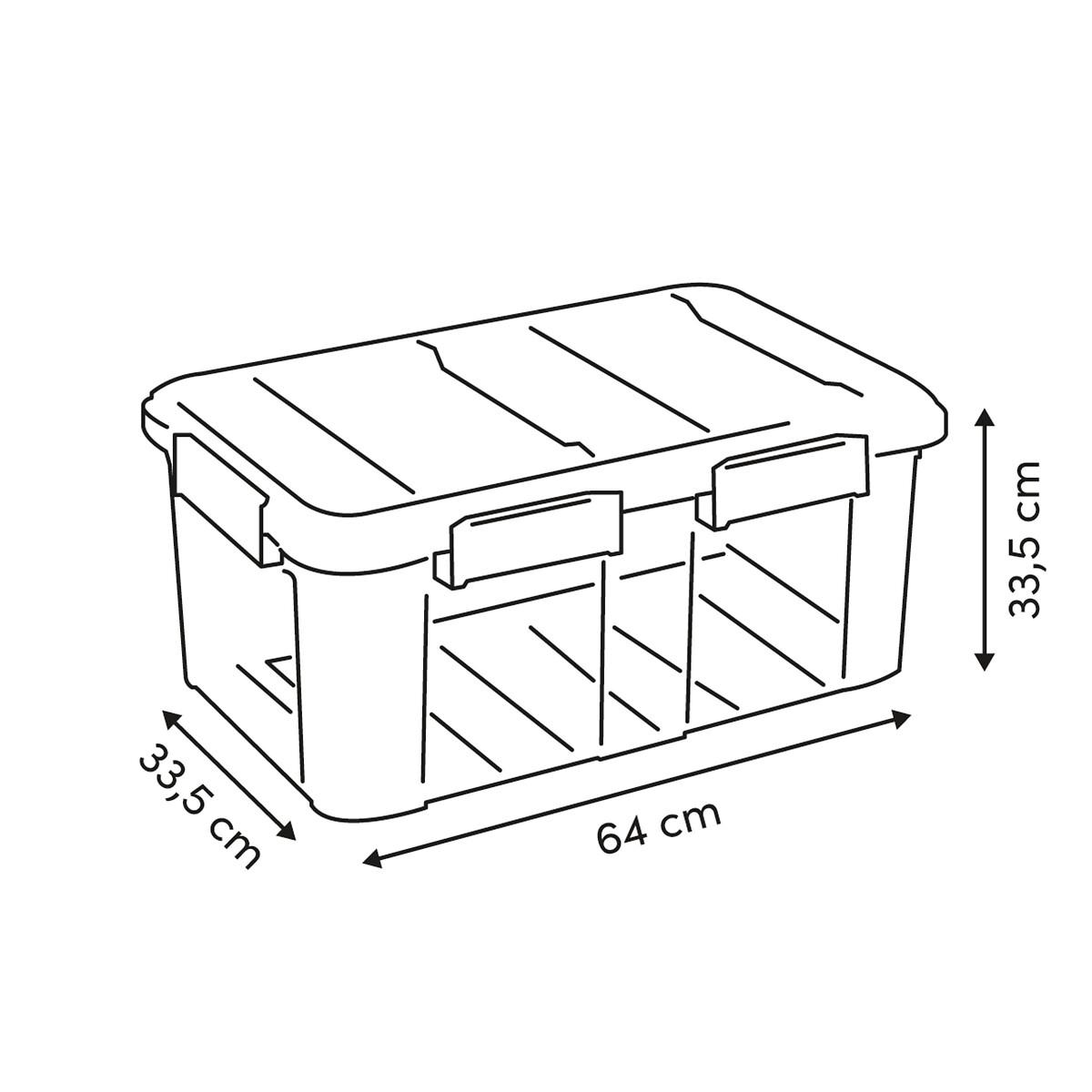 Caja de almacenaje de plastico 75L