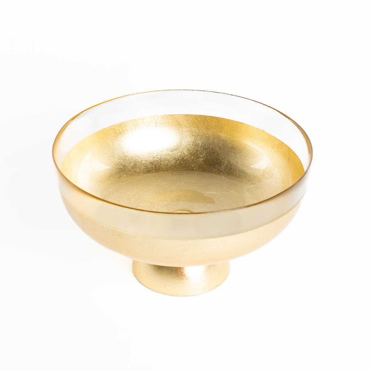 Centro de mesa con pie dorado 27cm