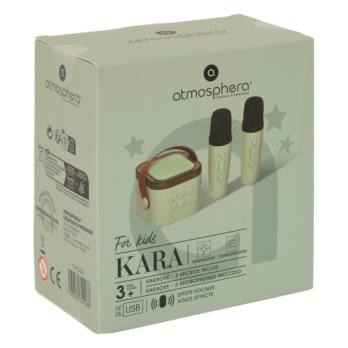 Kit de karaoke con 2 microfonos