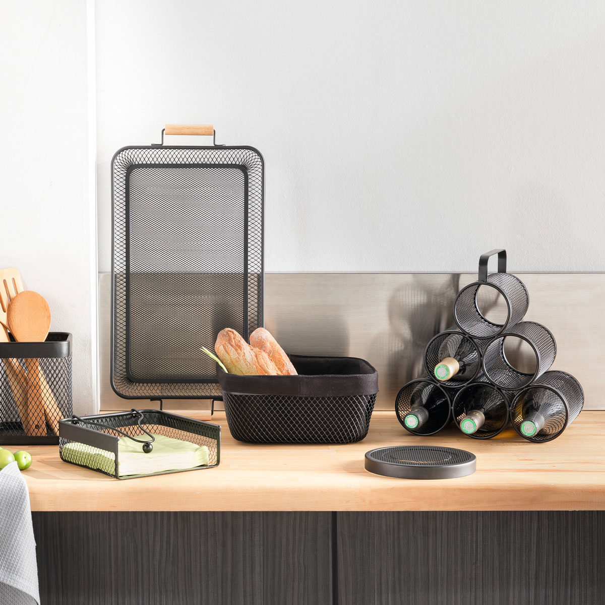 Botellero Mayaj Metálico 6 Botellas